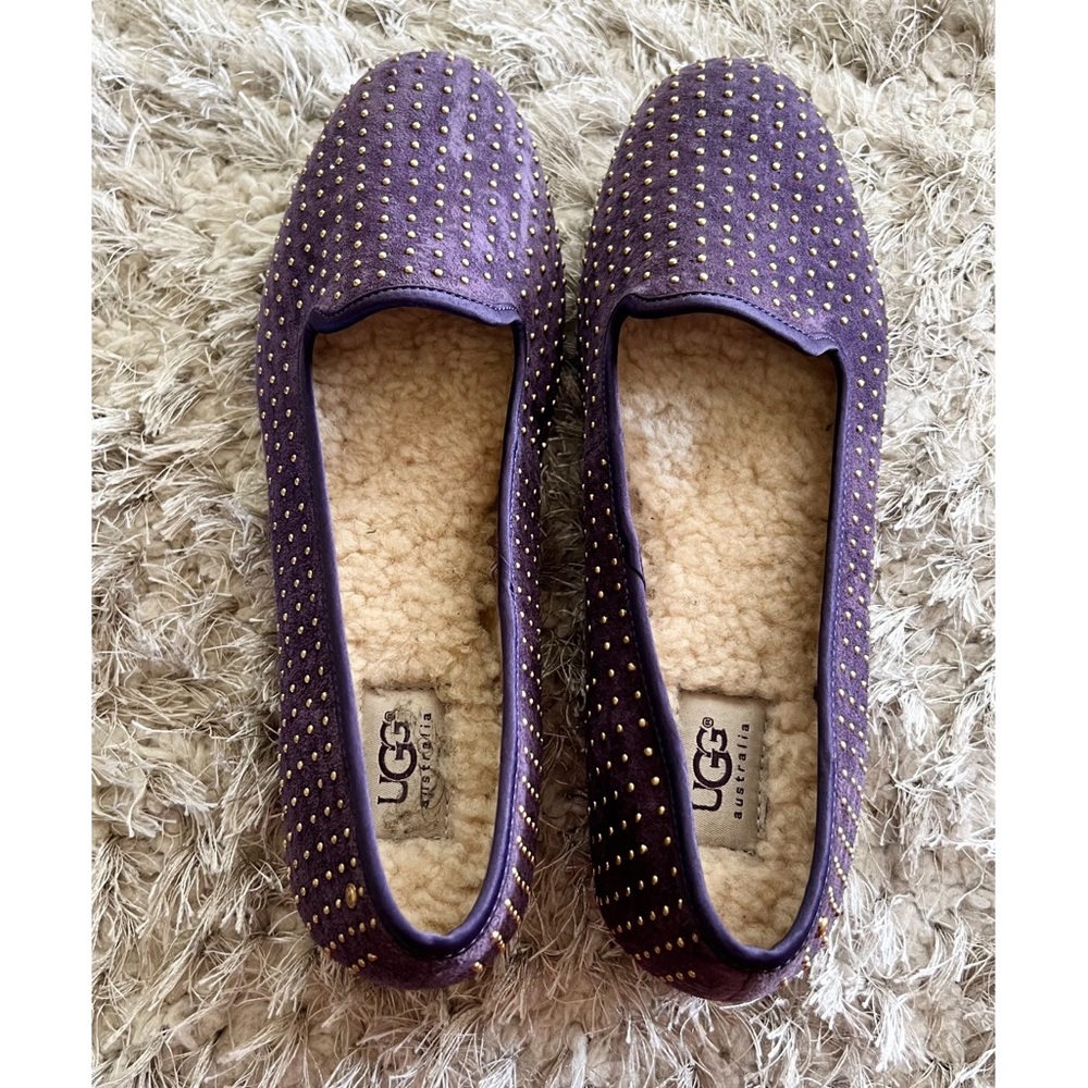 UGG Women's Purple Studded Loafers